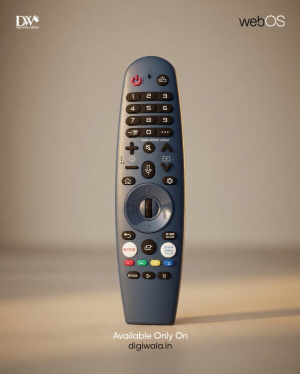 Compatible Magic Voice Remote for LG WebOS Smart TV | Air Mouse & Voice Command Remote Control | Netflix & Prime Video Shortcut Keys | Universal Replacement Remote for LG Web Os Smart TVs-AKB76036901-IN