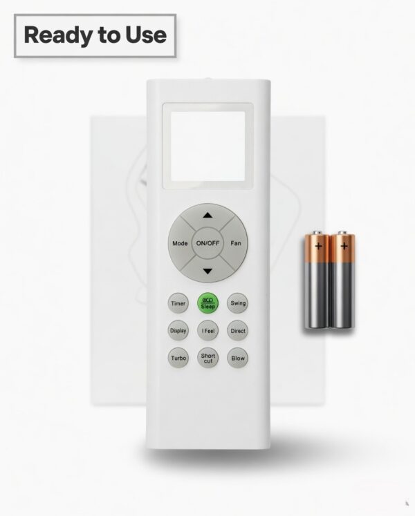 Blue Star AC Remote Compatible RG66Y2/BGEF | Replacement Remote for Split & Window Air Conditioner | 1 Ton, 1.5 Ton, 2 Ton AC | Eco Sleep, Turbo, Swing, I Feel Function | Ready to Use-AC-201B
