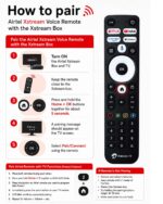 100% Original Airtel Xstream Voice Remote Control with Google Voice Assistant & Hotkeys for Netflix, YouTube, Prime Video, JioHotstar | Smart Android TV Remote Replacement