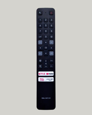 Compatible with TCL Smart TV Remote Control Original Model RM-L1673 V2 Non Voice Command with Netflix, YouTube, Prime Video hotkeys Suitable for LED, LCD, UHD, QLED and 4K Android Television
