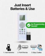 Blue Star AC Remote Compatible RG66Y2/BGEF | Replacement Remote for Split & Window Air Conditioner | 1 Ton, 1.5 Ton, 2 Ton AC | Eco Sleep, Turbo, Swing, I Feel Function | Ready to Use-AC-201B
