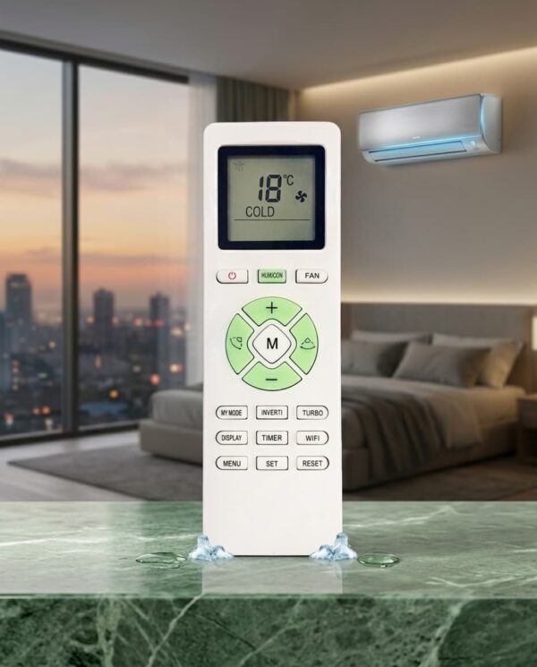 Compatible Remote Control for Lloyd Inverter [GLS12I36WGVR ] Split AC | Replacement AC Remote with WiFi, Turbo, Humicon, Inverti, Timer & My Mode Functions-AC-233B
