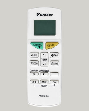 100% Original Daikin AC Remote Control ARC484B31 | Genuine Daikin Replacement Remote for 1 Ton, 1.5 Ton & 2 Ton Split and Window Air Conditioners | Ready to Use