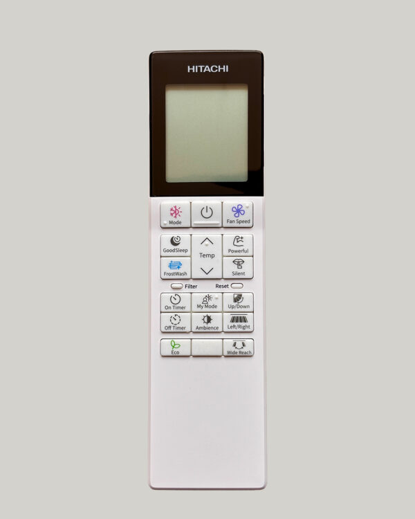 100% Original Hitachi AC Remote Control RC-AGS1EB0I for Inverter Split Air Conditioner | FrostWash, Eco, Powerful, Silent & Wide Reach Functions