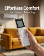 100% Original Hitachi AC Remote Control RC-AGS1EB0I for Inverter Split Air Conditioner | FrostWash, Eco, Powerful, Silent & Wide Reach Functions