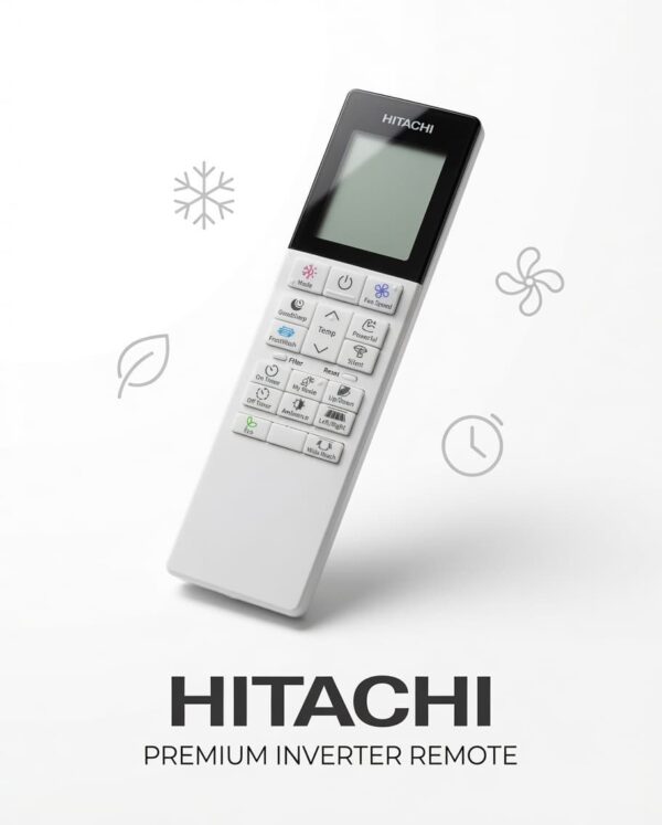 100% Original Hitachi AC Remote Control RC-AGS1EB0I for Inverter Split Air Conditioner | FrostWash, Eco, Powerful, Silent & Wide Reach Functions
