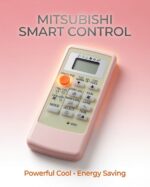 Mitsubishi AC Remote Control Compatible with Split Air Conditioner | LCD Display | I FEEL Cool, Econo Cool, Powerful Cool, Fan, Vane & Timer Functions | Premium Replacement AC Remote-AC-122