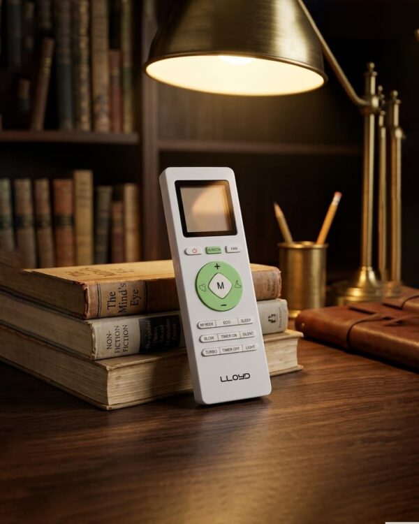 100% Original Lloyd AC Remote Control with HUMICON | Compatible for Lloyd Split Inverter AC | LCD Display, My Mode, Eco, Sleep, Turbo, Silent, Timer On/Off, Fan & Swing Control