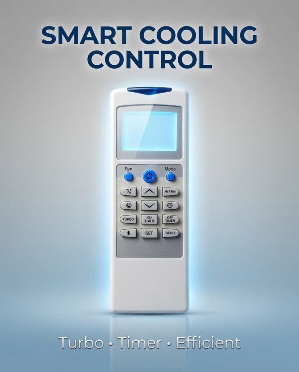 Blue Star / Onida / Electrolux AC Remote Control Compatible with Split Air Conditioner | LCD Display | Turbo, Timer, Fan, Mode & Sleep Functions | Premium Replacement AC Remote-AC-61
