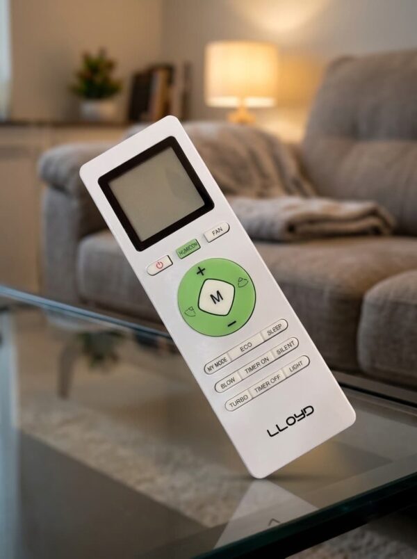100% Original Lloyd AC Remote Control with HUMICON | Compatible for Lloyd Split Inverter AC | LCD Display, My Mode, Eco, Sleep, Turbo, Silent, Timer On/Off, Fan & Swing Control