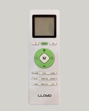 100% Original Lloyd AC Remote Control with HUMICON | Compatible for Lloyd Split Inverter AC | LCD Display, My Mode, Eco, Sleep, Turbo, Silent, Timer On/Off, Fan & Swing Control