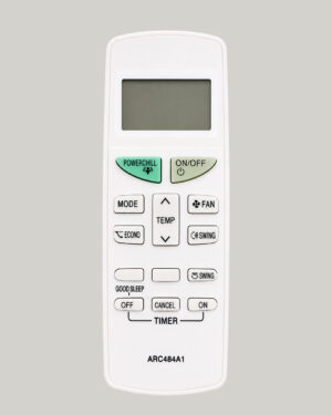 Daikin ARC484A1 AC Remote Compatible Replacement | PowerChill Function | Cooling, Fan, Swing, Econo, Good Sleep & Timer | For Compatible Daikin Split/Window AC- 132E
