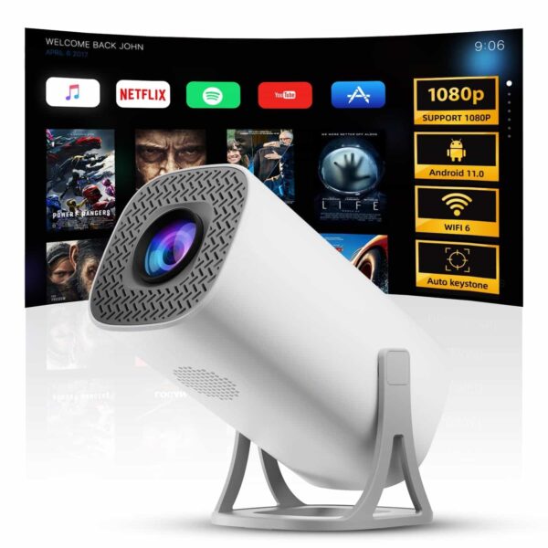 Smart Portable Projector 1080P Full HD | 180 ANSI Lumens | Dual Band WiFi 2.4G/5G | Bluetooth 5.0 | 4GB/64GB | Auto Keystone | HDMI USB - S40
