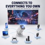 Smart Portable Projector 1080P Full HD | 180 ANSI Lumens | Dual Band WiFi 2.4G/5G | Bluetooth 5.0 | 4GB/64GB | Auto Keystone | HDMI USB - S40