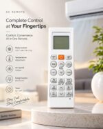 AC Remote Compatible for LG Air Conditioner Original AKB74955605 AKB74075602 AKB74955617 AKB75215401 AKB75415310 Model  with H'Cool, 4-in-1, Swing, Timer & LCD Display- AC-36K